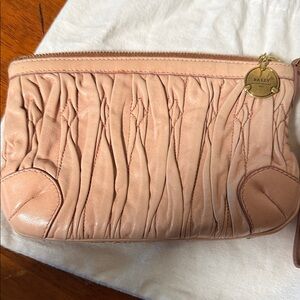 Bally Blush Leather Wristlet